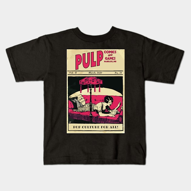 Pulp Reader Kids T-Shirt by PULP Comics and Games